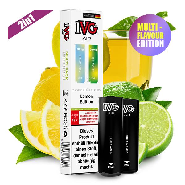 IVG Air Multi Flavour Prefilled Pods - Lemon Edition