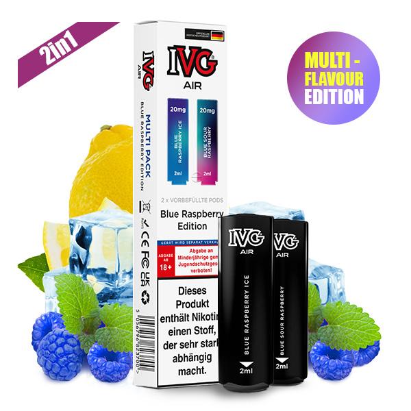 IVG Air Multi Flavour Prefilled Pods - Blue Raspberry Edition