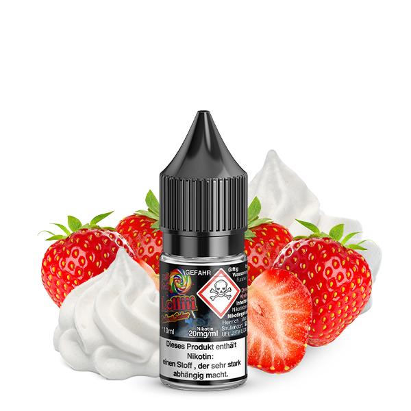 LÄDLA JUICE Volle Fresse Erdbeersahne Nikotinsalz Liquid 10 ml