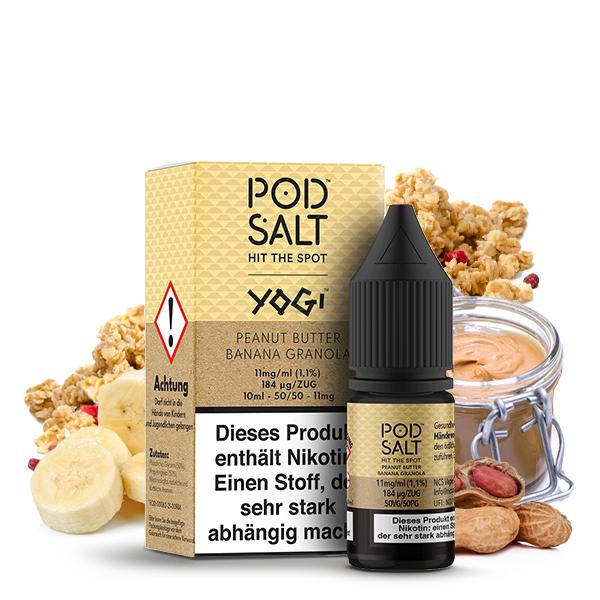 POD SALT FUSION Peanut Butter Banana Granola Bar Nikotinsalz Liquid 10 ml