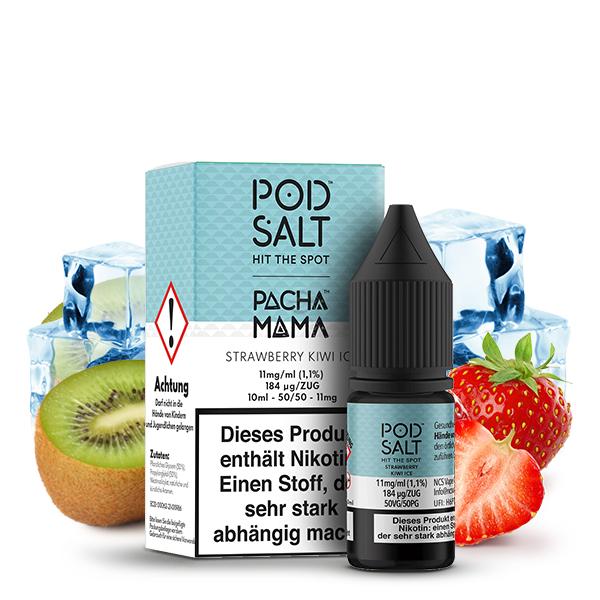 POD SALT FUSION Pacha Mama Strawberry Kiwi Ice Nikotinsalz Liquid 10 ml