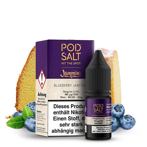 POD SALT FUSION Blueberry Jam Tart Nikotinsalz Liquid 10 ml