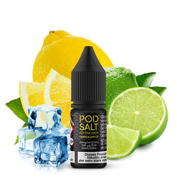 POD SALT CORE Lemon &amp; Lime Ice Nikotinsalz Liquid 10 ml