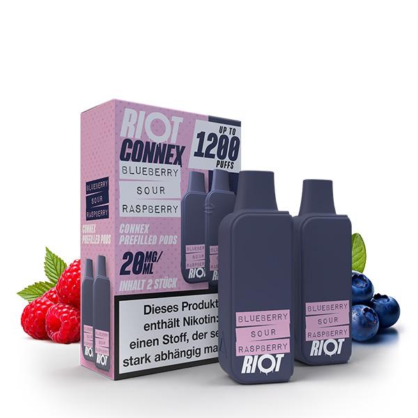 2x RIOT SQUAD Connex Pod - Blueberry Sour Raspberry